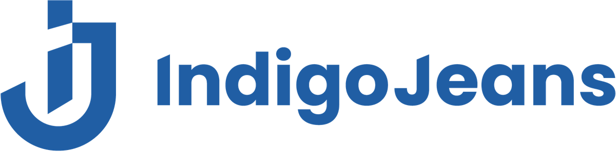 Indigo jeans logo blue